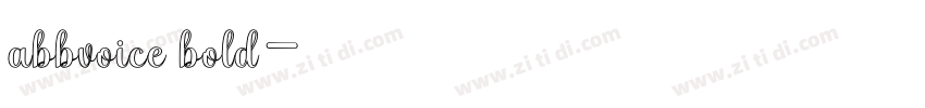 abbvoice bold字体转换